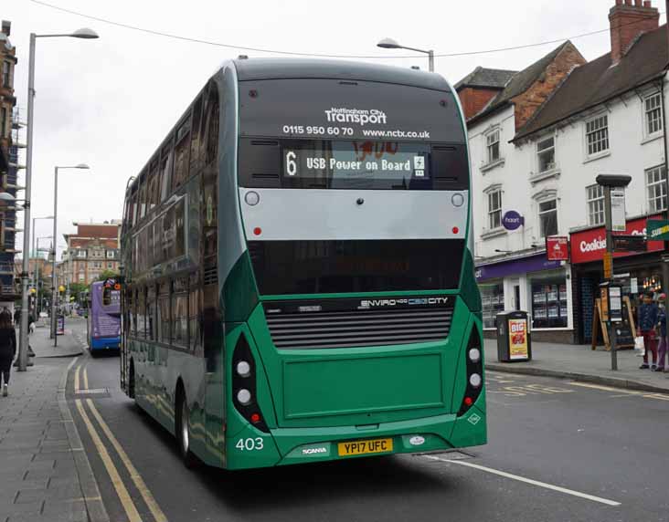 Nottingham Scania N280UD ADL Enviro400CNGCITY 403